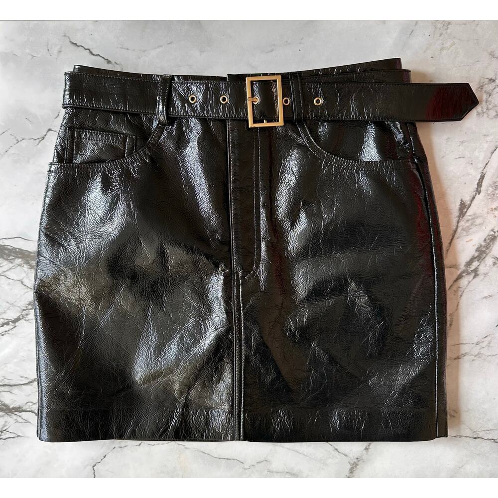 Generation Love Zaya Vegan Leather Skirt Black Size XS